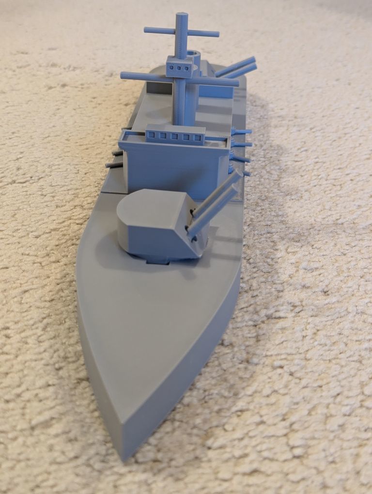 Simple Large Battleship (Snapfit Turrets and Hull)