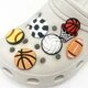 Americanfootball croc charm (multicolor)