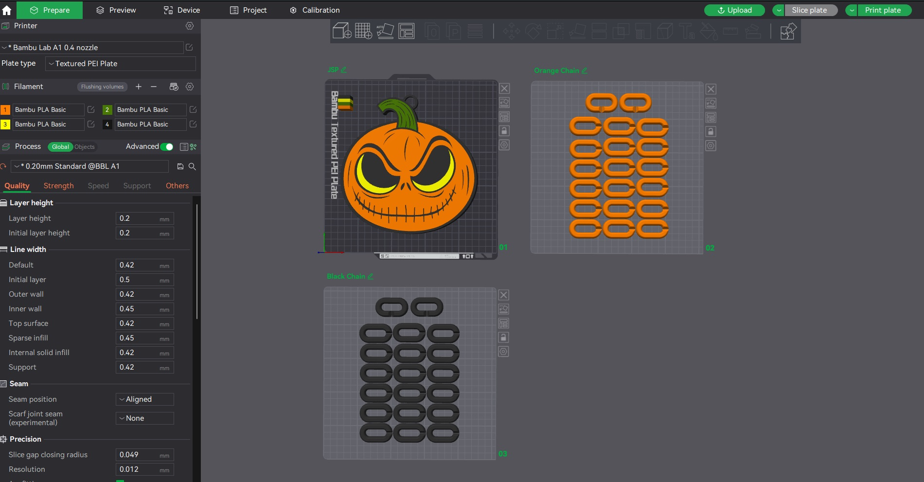 Jack Skellington Halloween Pumpkin Emblem Chain