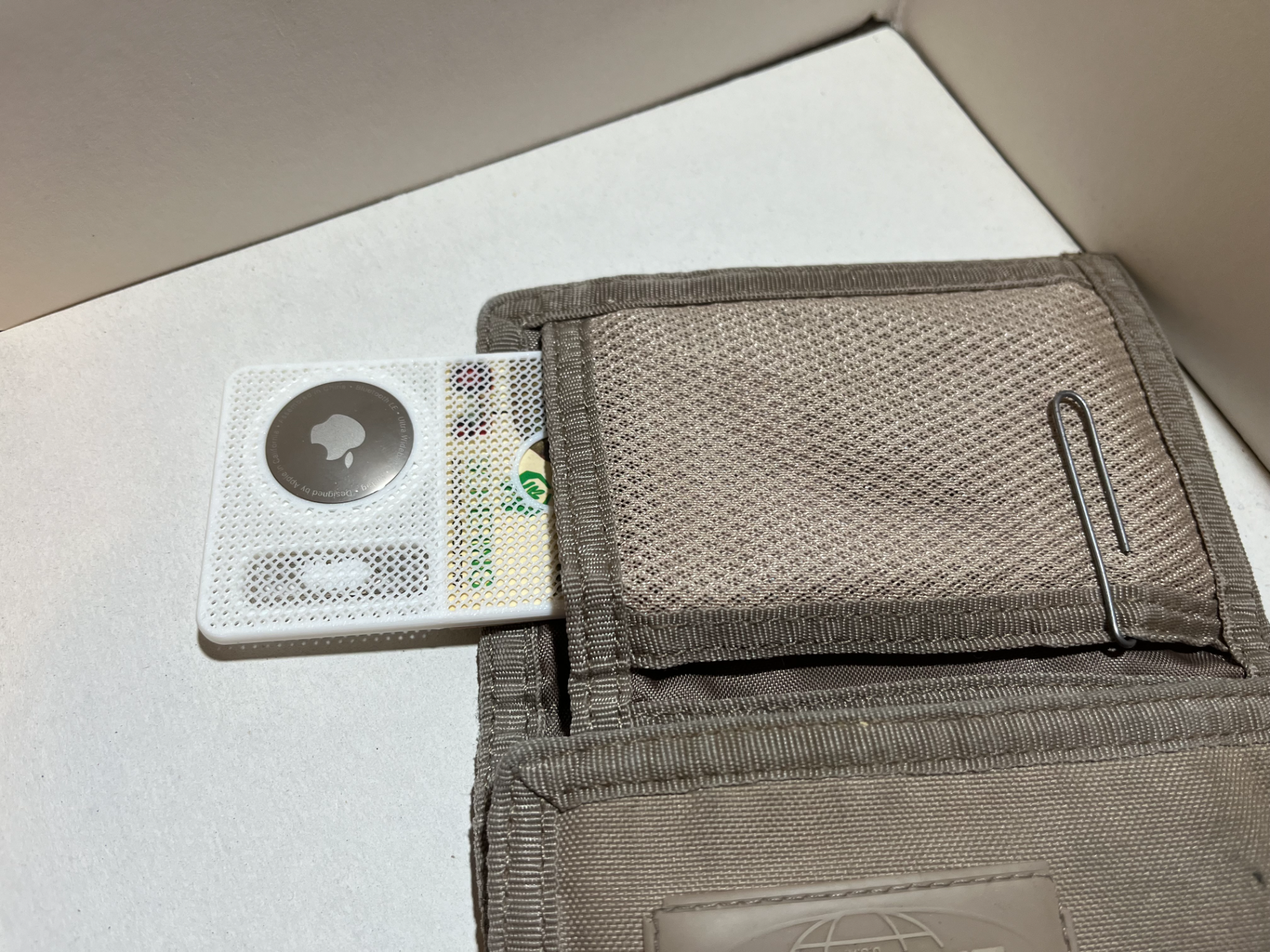 Wallet card for AirTag