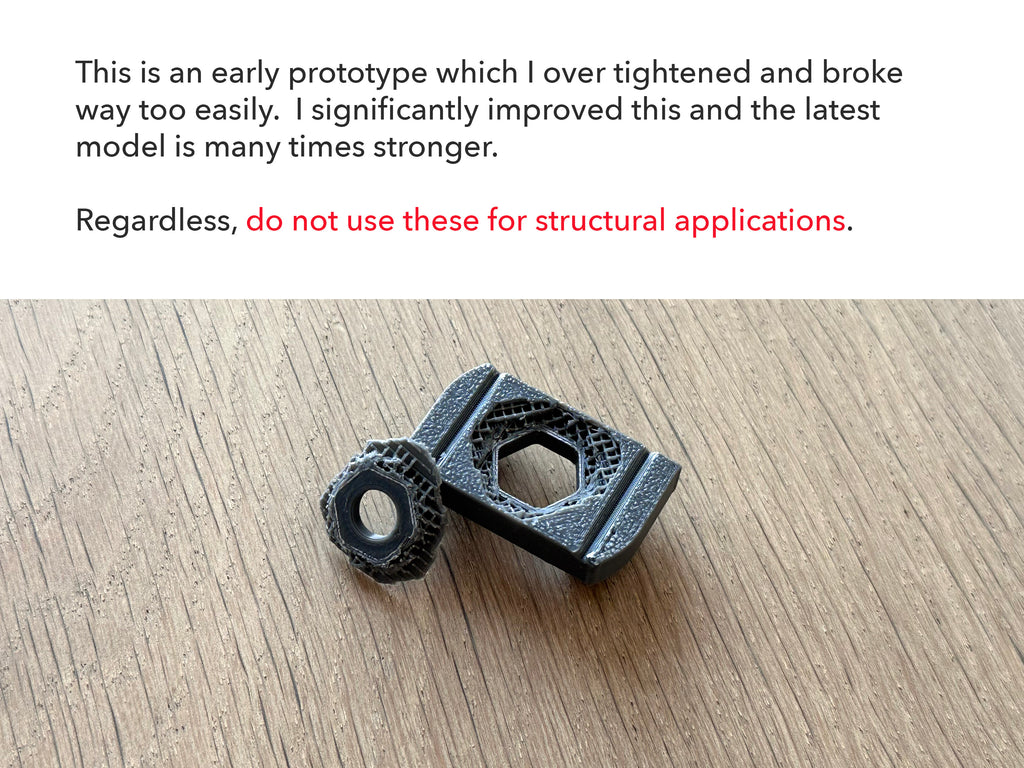 1/4" Strut / Unistrut Channel Nut (v1)