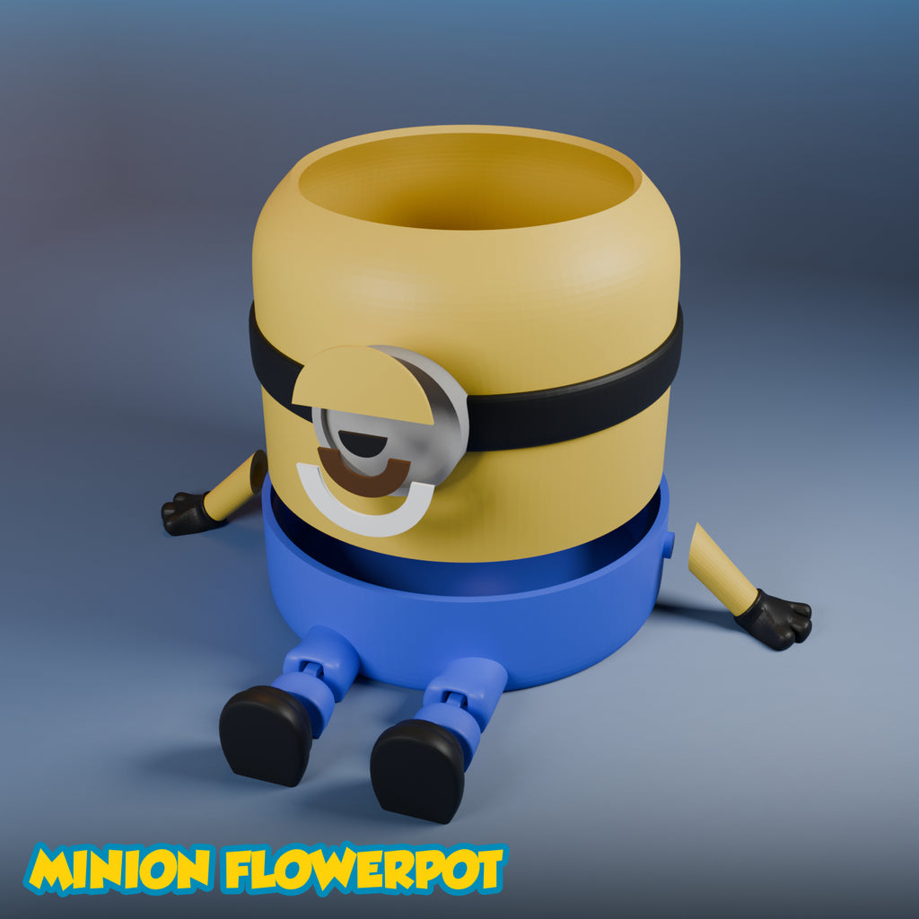 Minion planter, multicolored and in parts, flexi