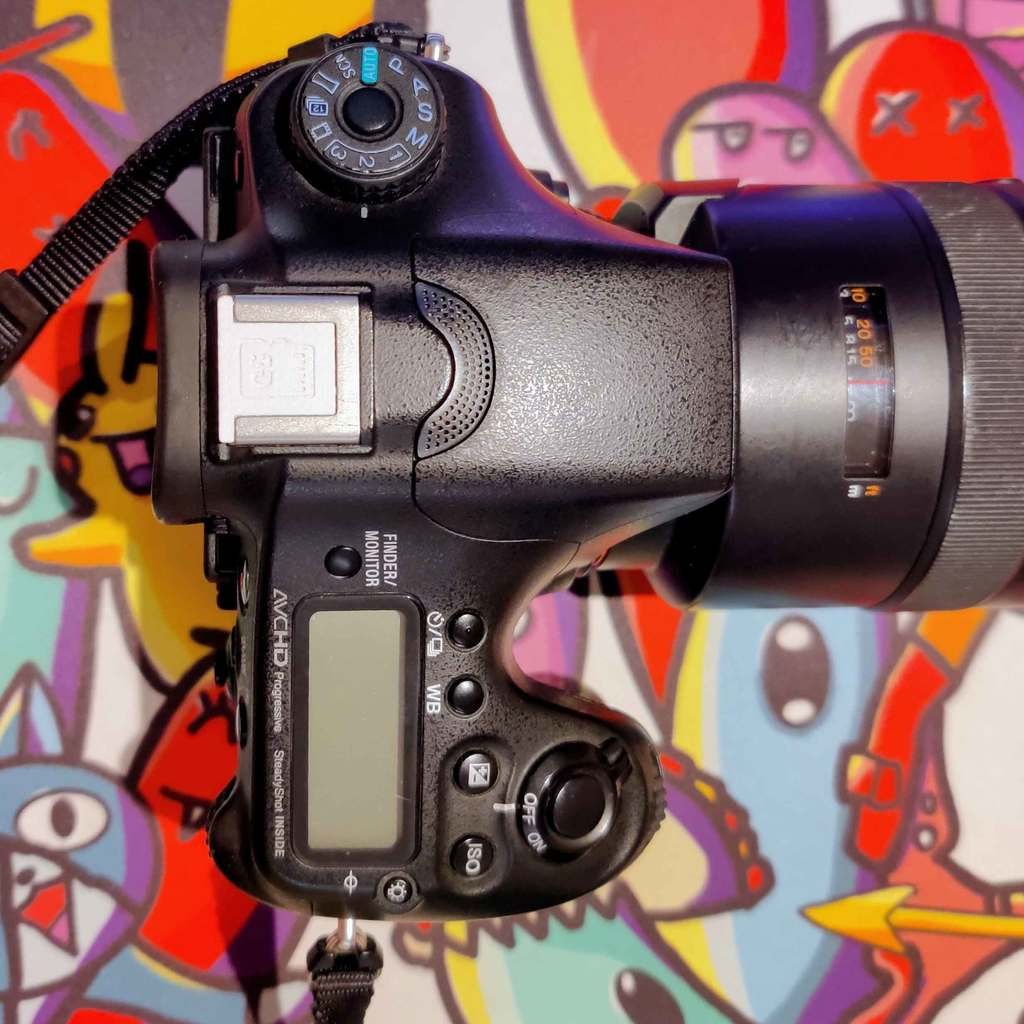 Camera hot shoe with SD card storage