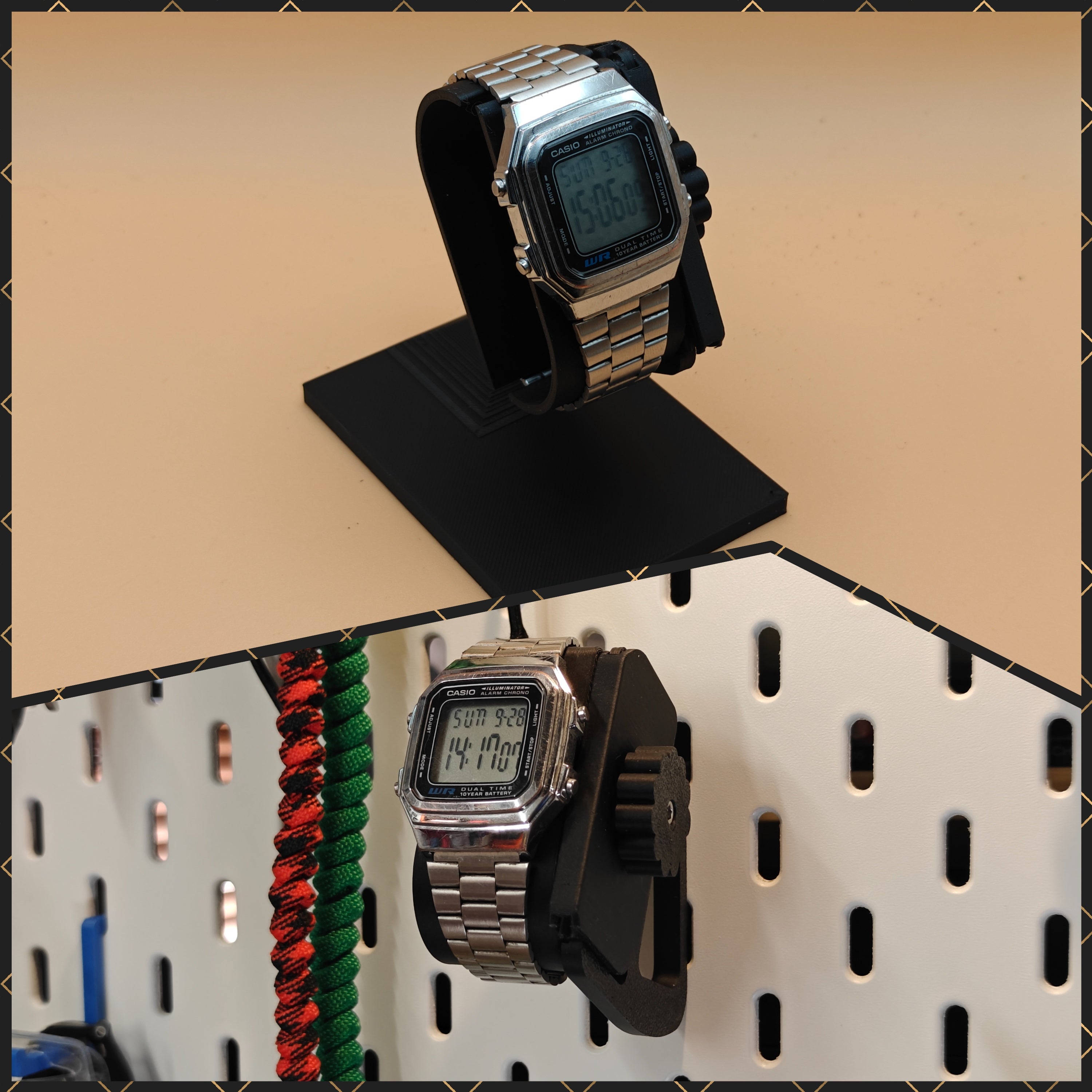 Adjustable Watch Holder for IKEA Skådis /Deskstand
