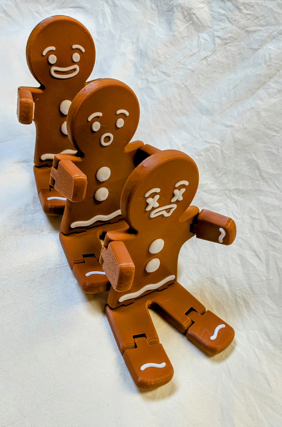 Articulated Gingerbread Man - 5 face options