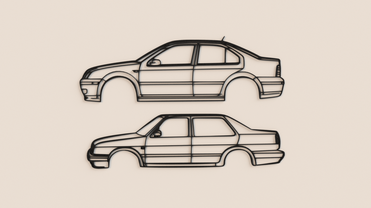 VW Jetta Models 2D wall art decor
