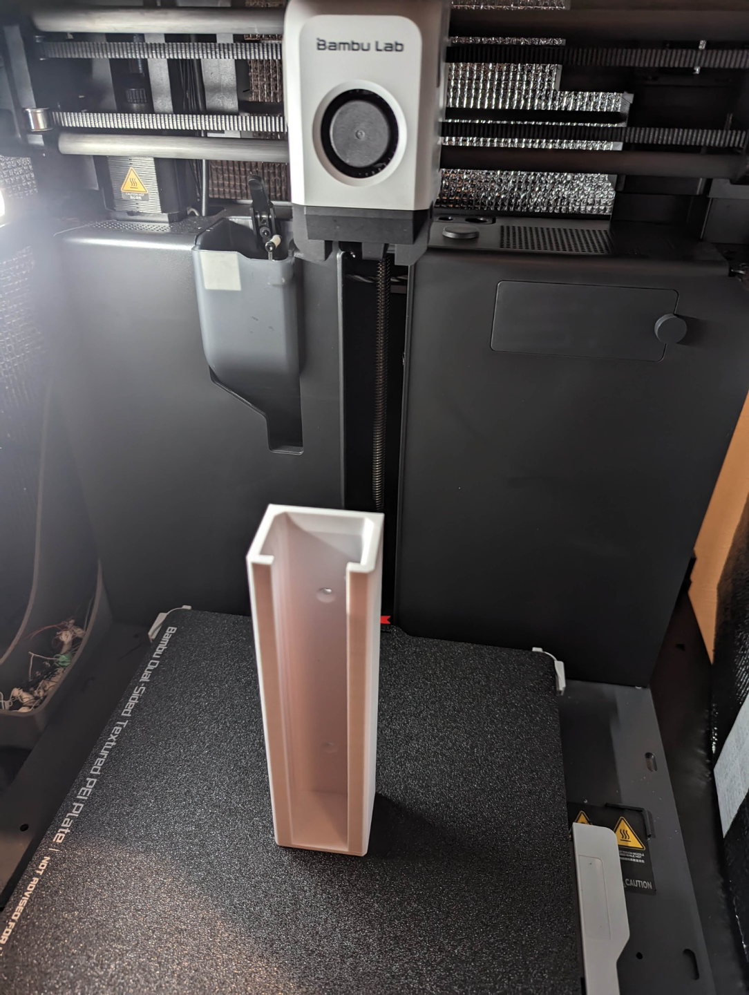 Hanging PET bottle storage - screwed version to fit any furniture (18cm, fits on small printers)