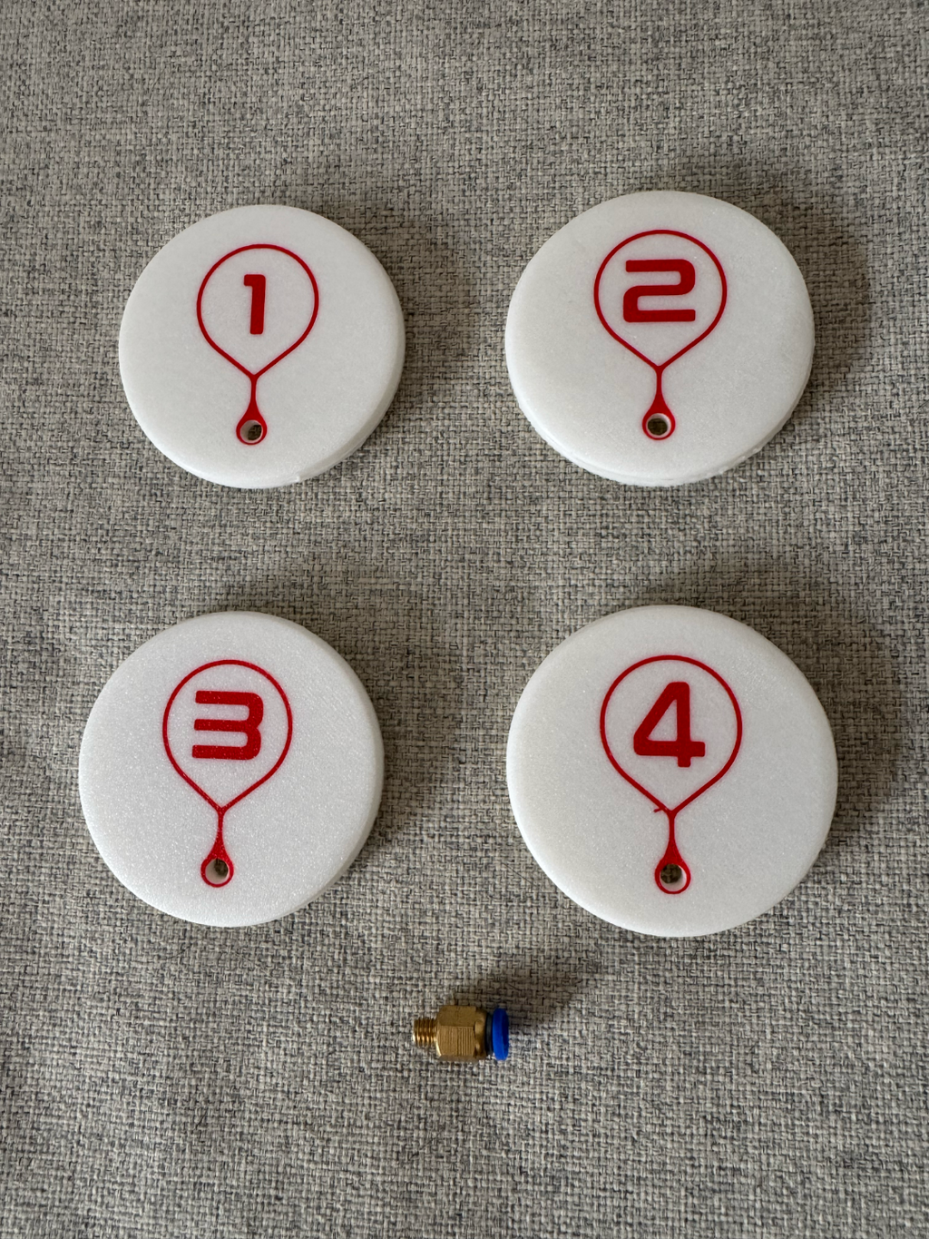 Cereal Box Lid w/ numbers and thread for PTFE