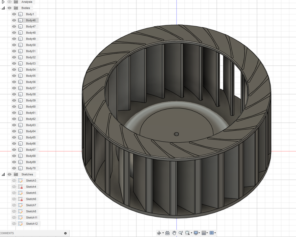 Squirrel cage centrifugal fan
