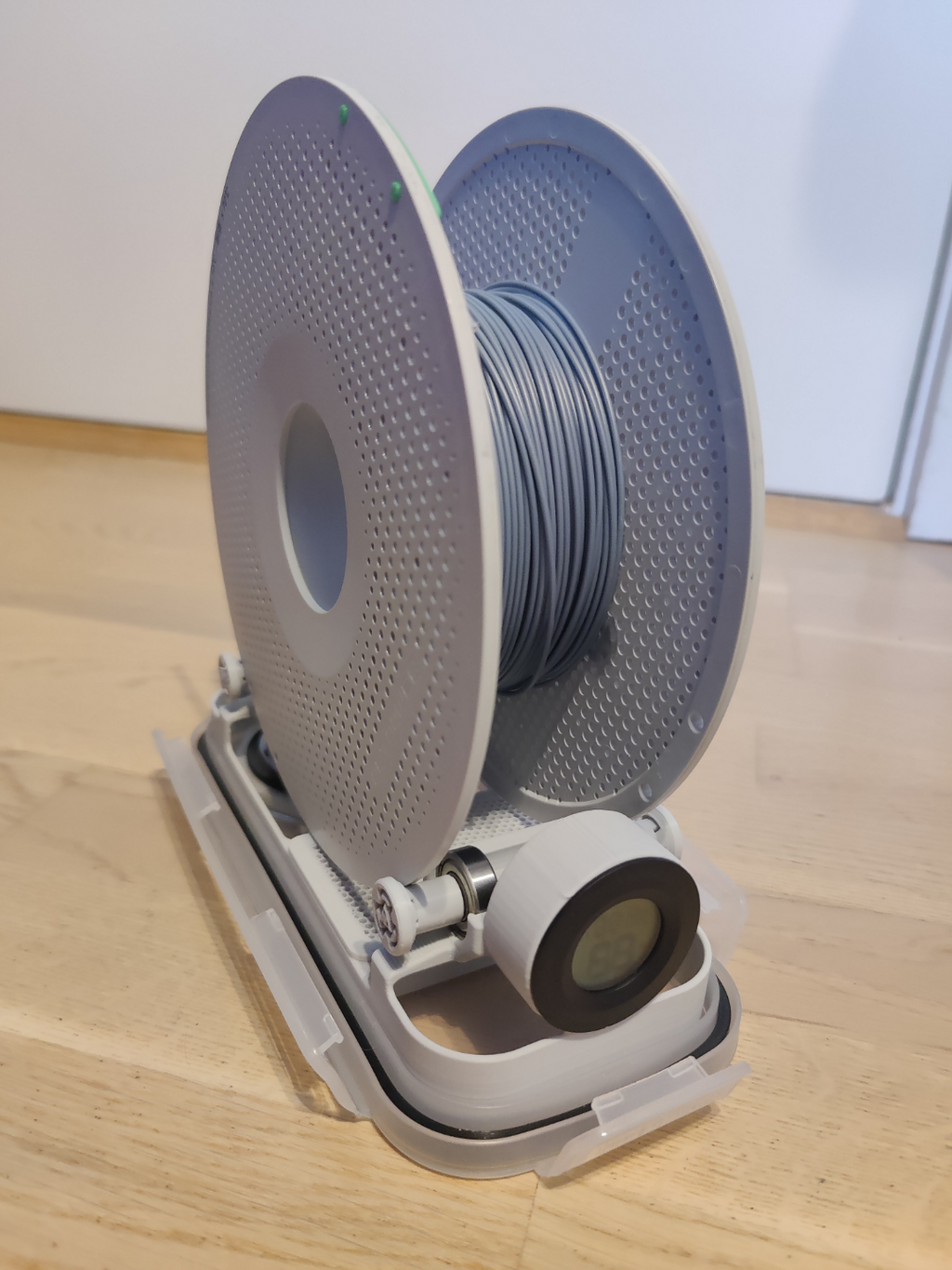 Upside Down Filament Dry Box with Round Hygrometer