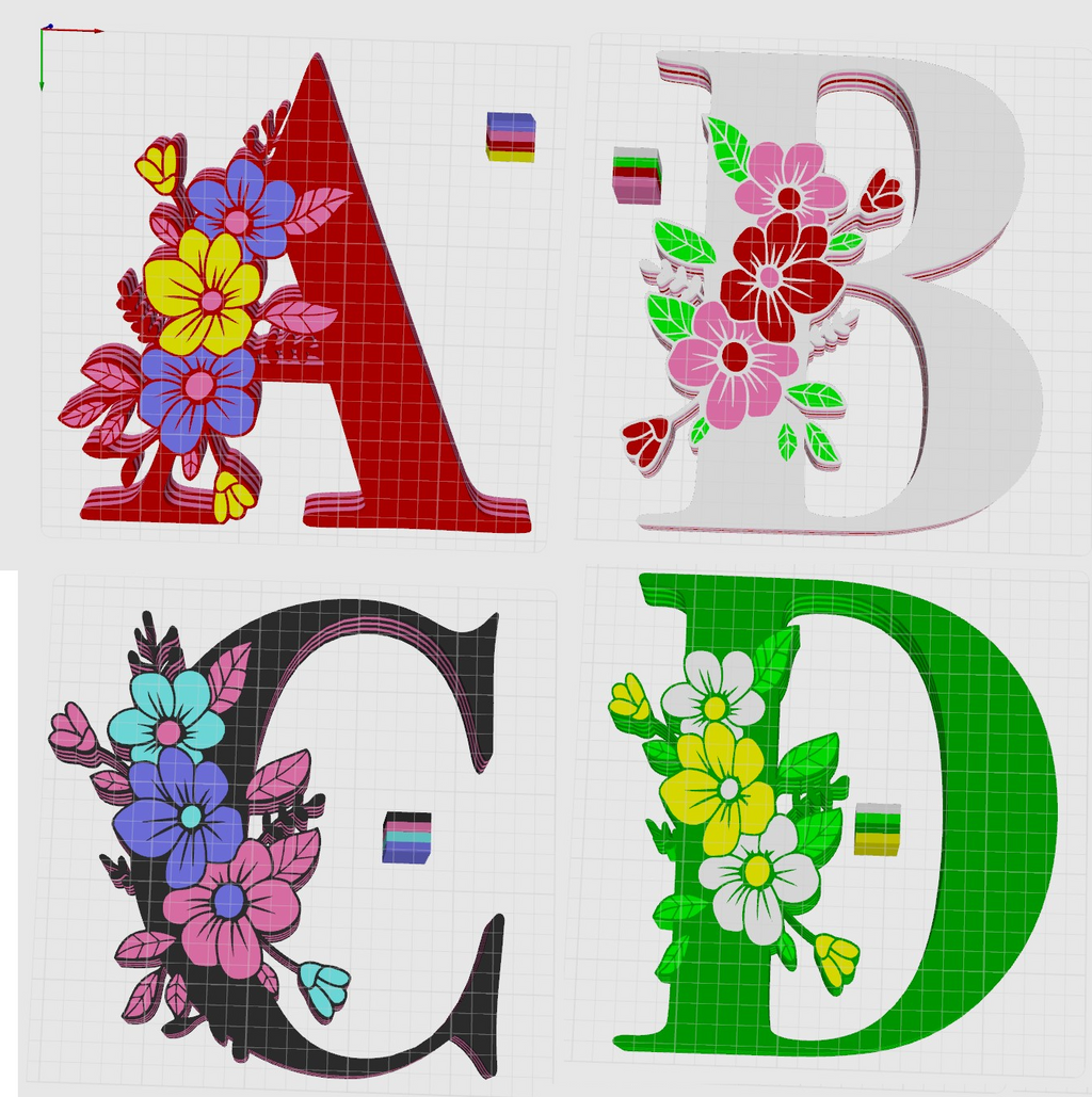 Alphabet Decor - Flowers