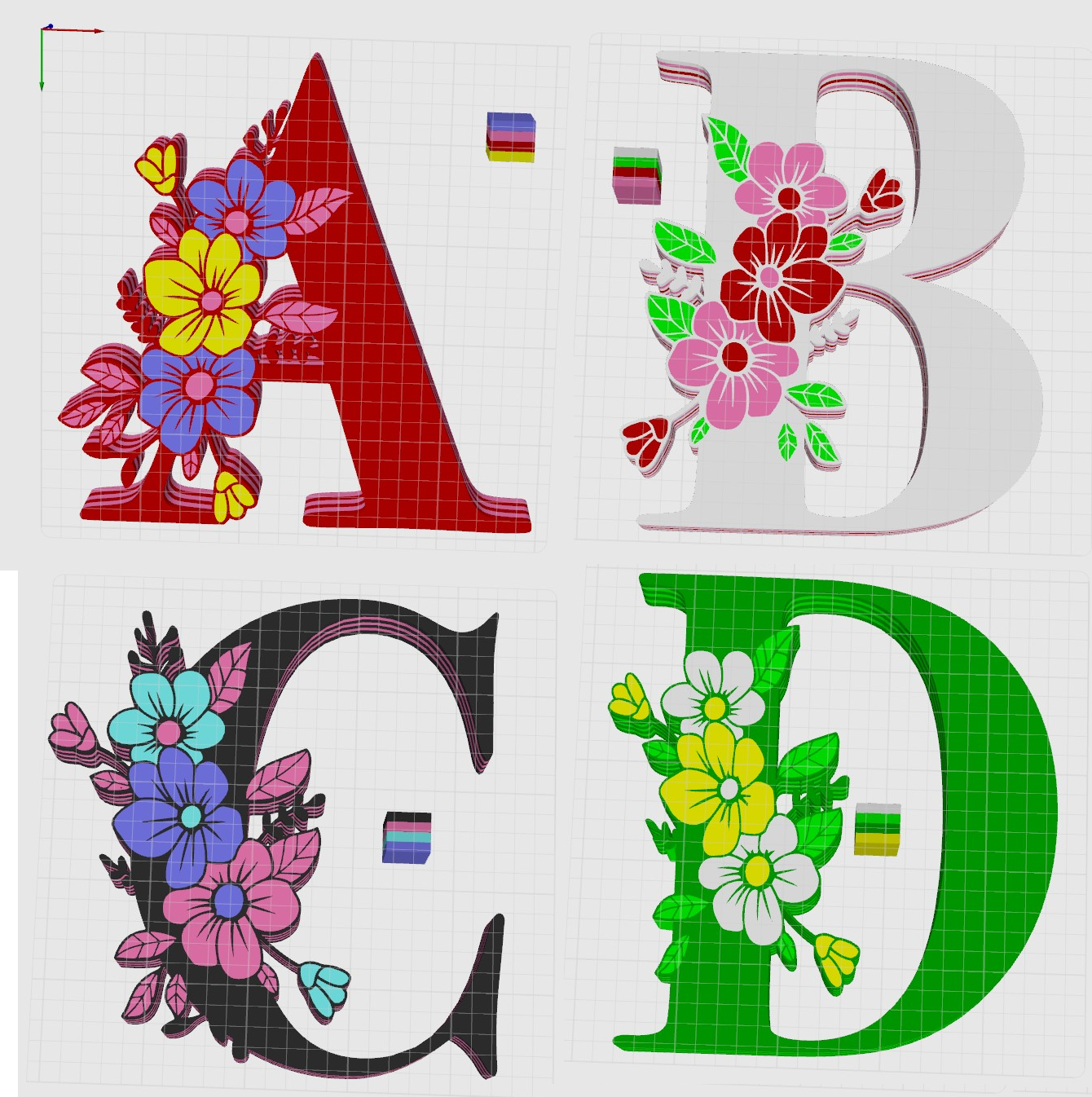 Alphabet Decor - Flowers