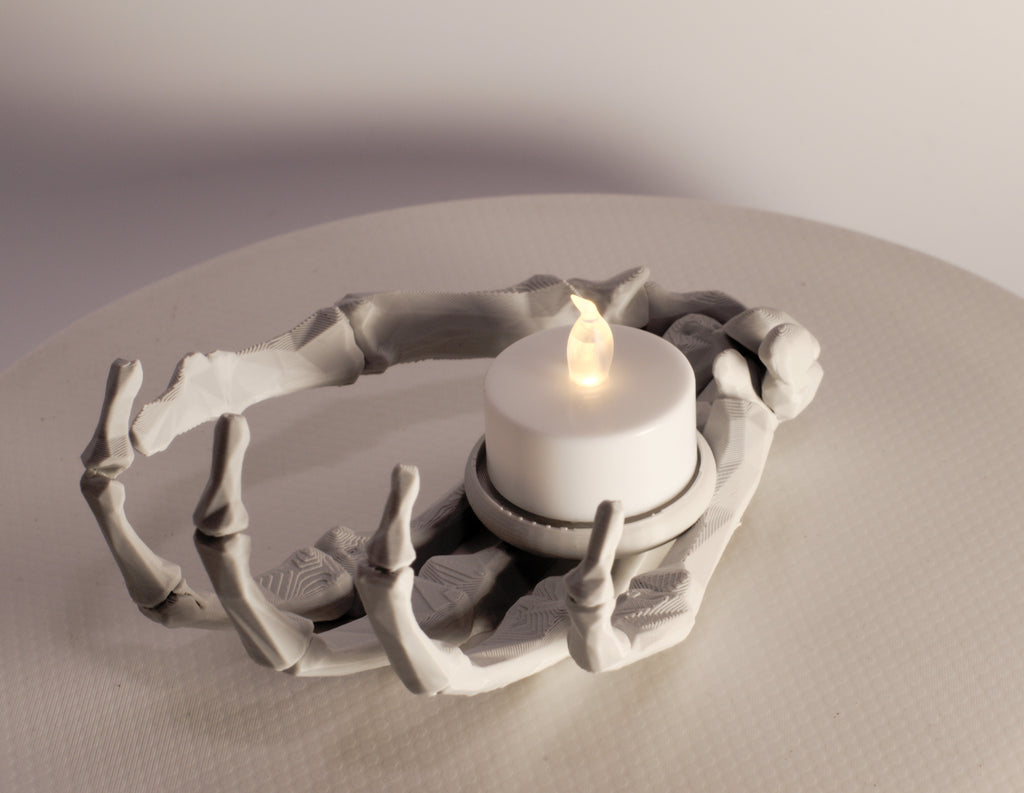 Skeletal Hand Tealight | Anatomically Accurate