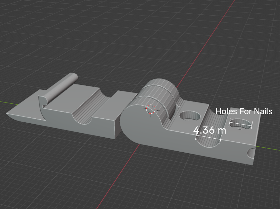 Print in place cable clip