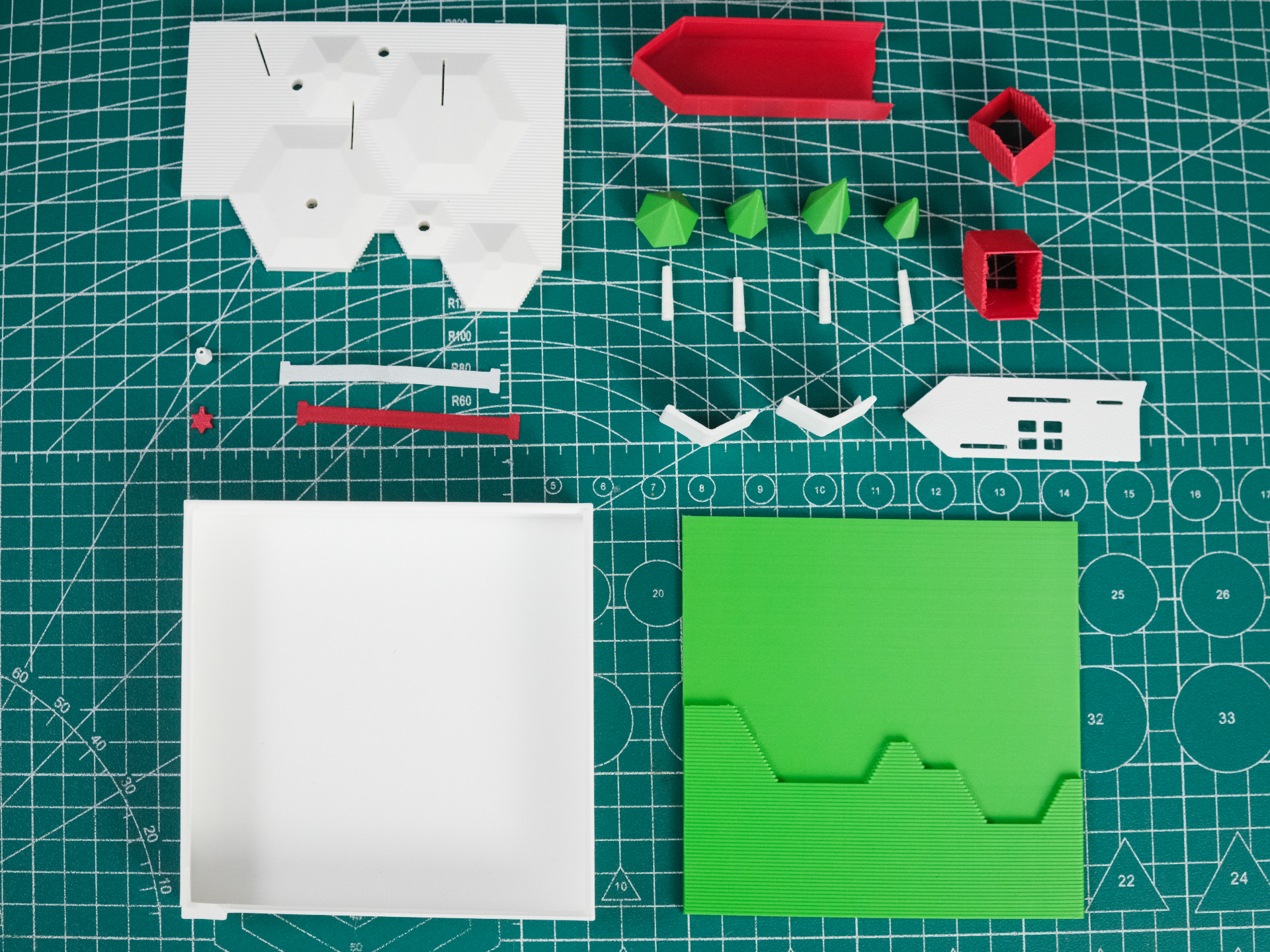 Christmas Village tray decor
