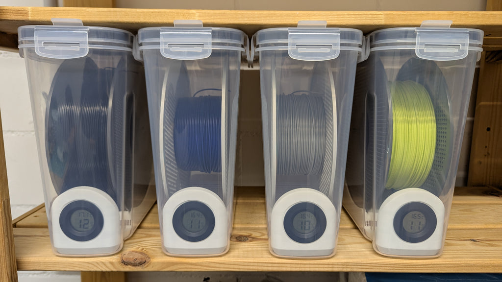 Filament Spool and Desiccant Holder for Cereal Box