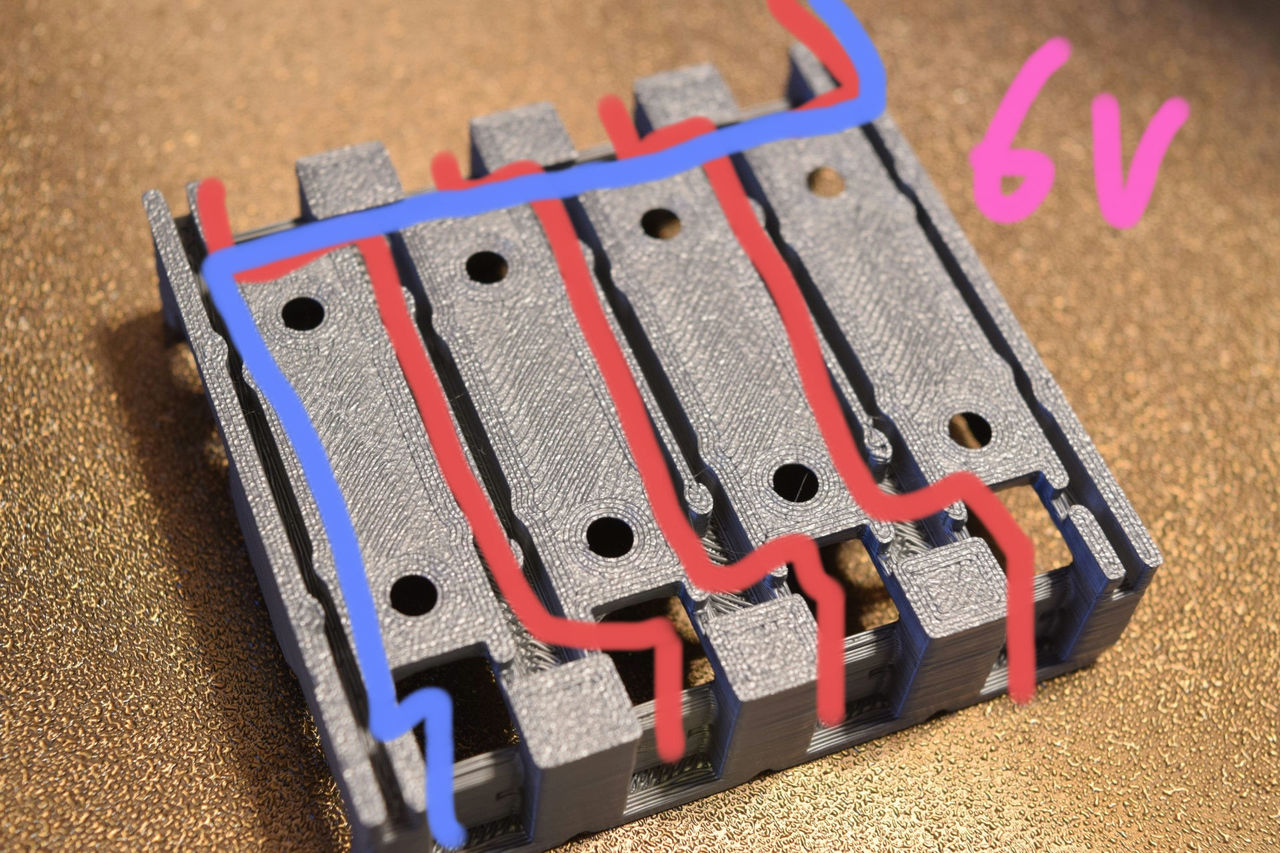 AA Battery holders with free wiring