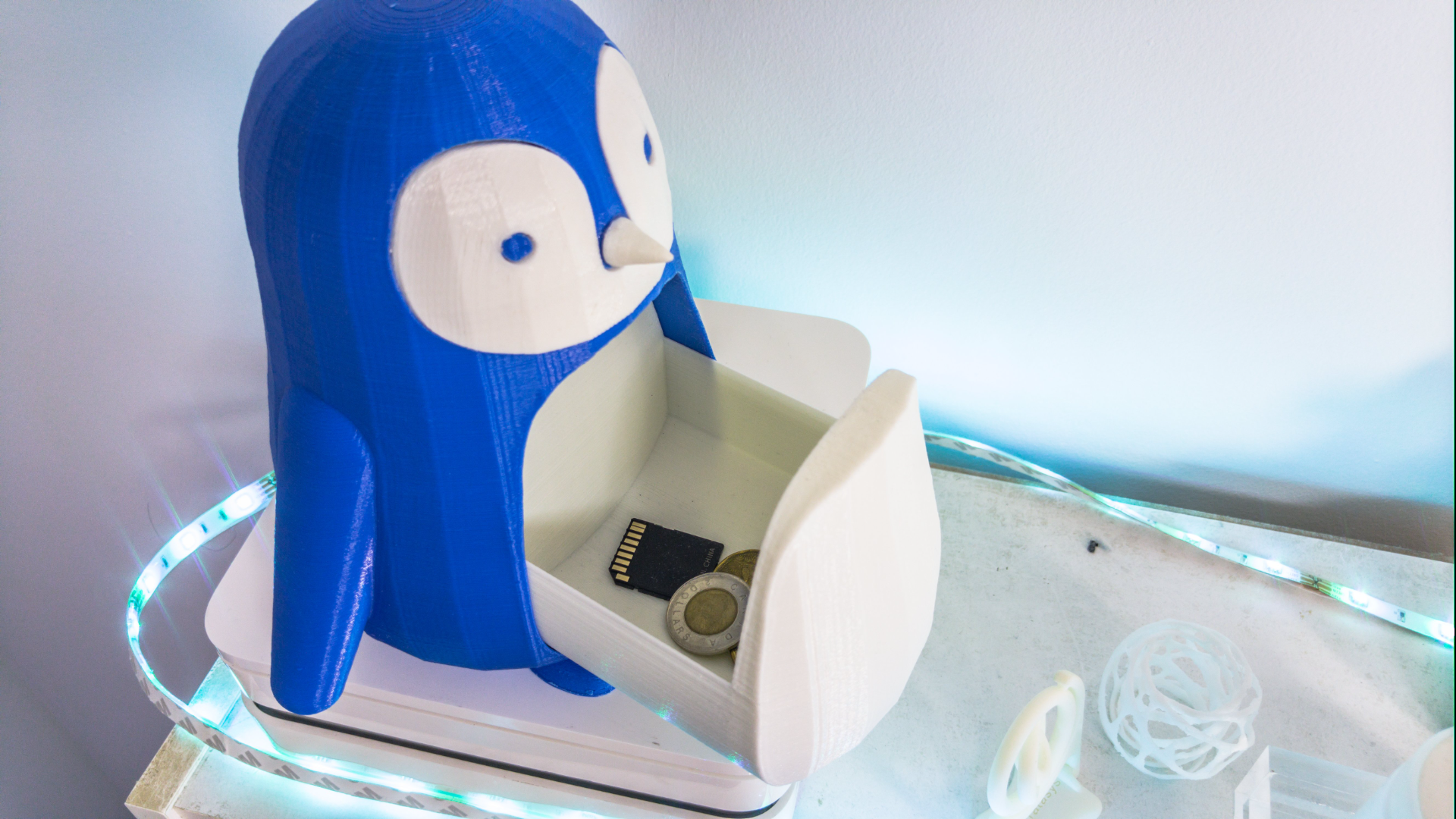 Cute Baby Penguin with Drawer Organizer