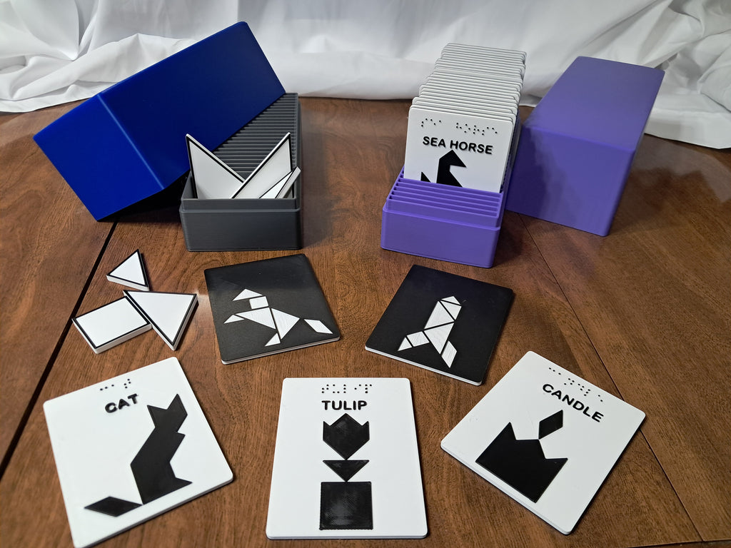Tangram set for the blind and low vision