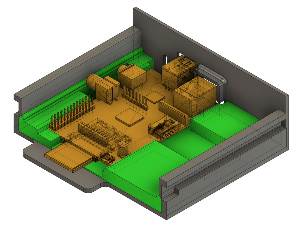 Raspberry Pi 3b Rev 1 Insert for RackMod 1U Slide