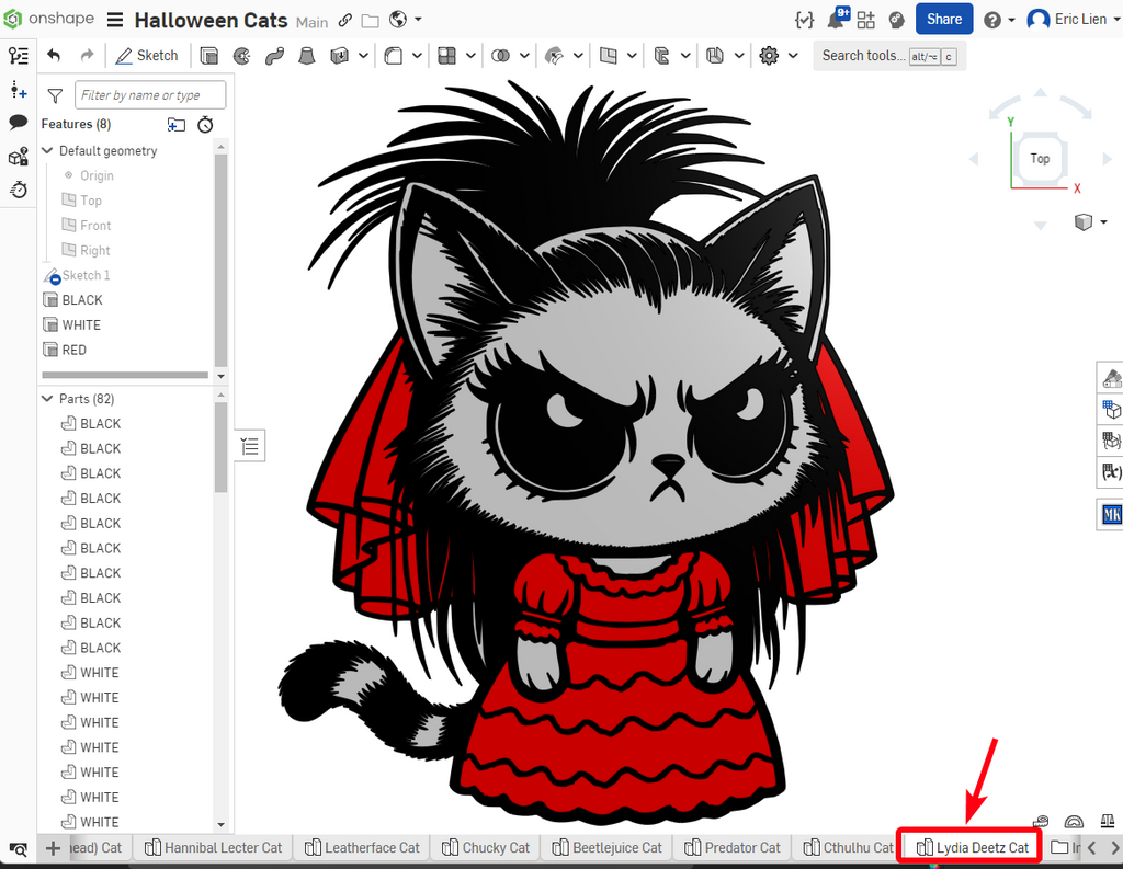 Lydia Deetz Cat (Beetlejuice) - User Requested