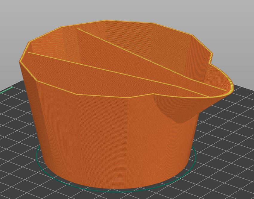 Split cup for Pouring technique 6/4/3/2 chambers