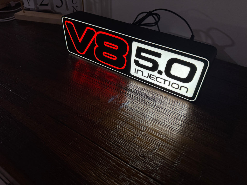 Holden Commodore V8 5.0L Badge - Light up Sign