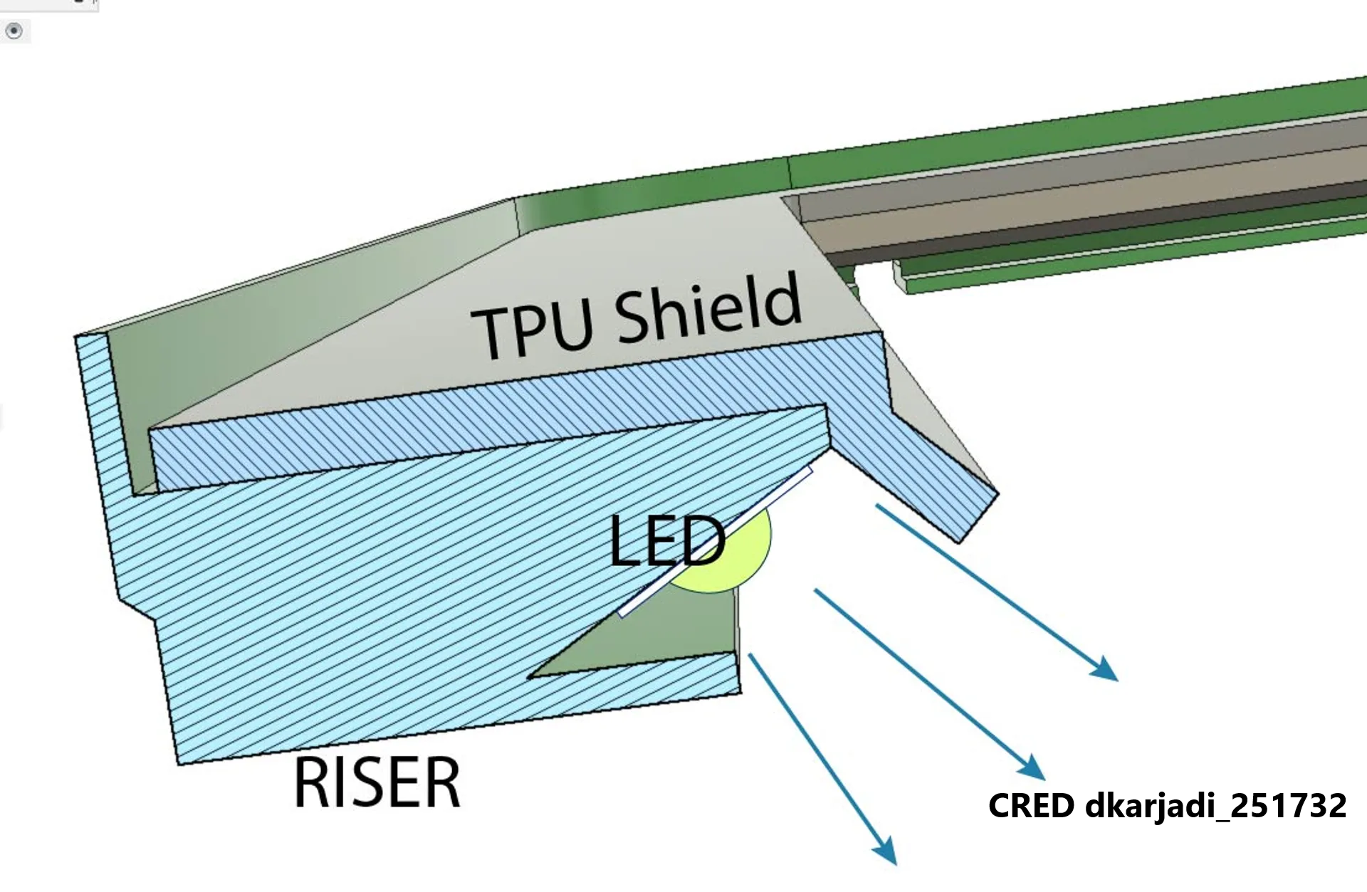 BambuLab Top Glass Riser with LEDS for X1/X1C/P1S
