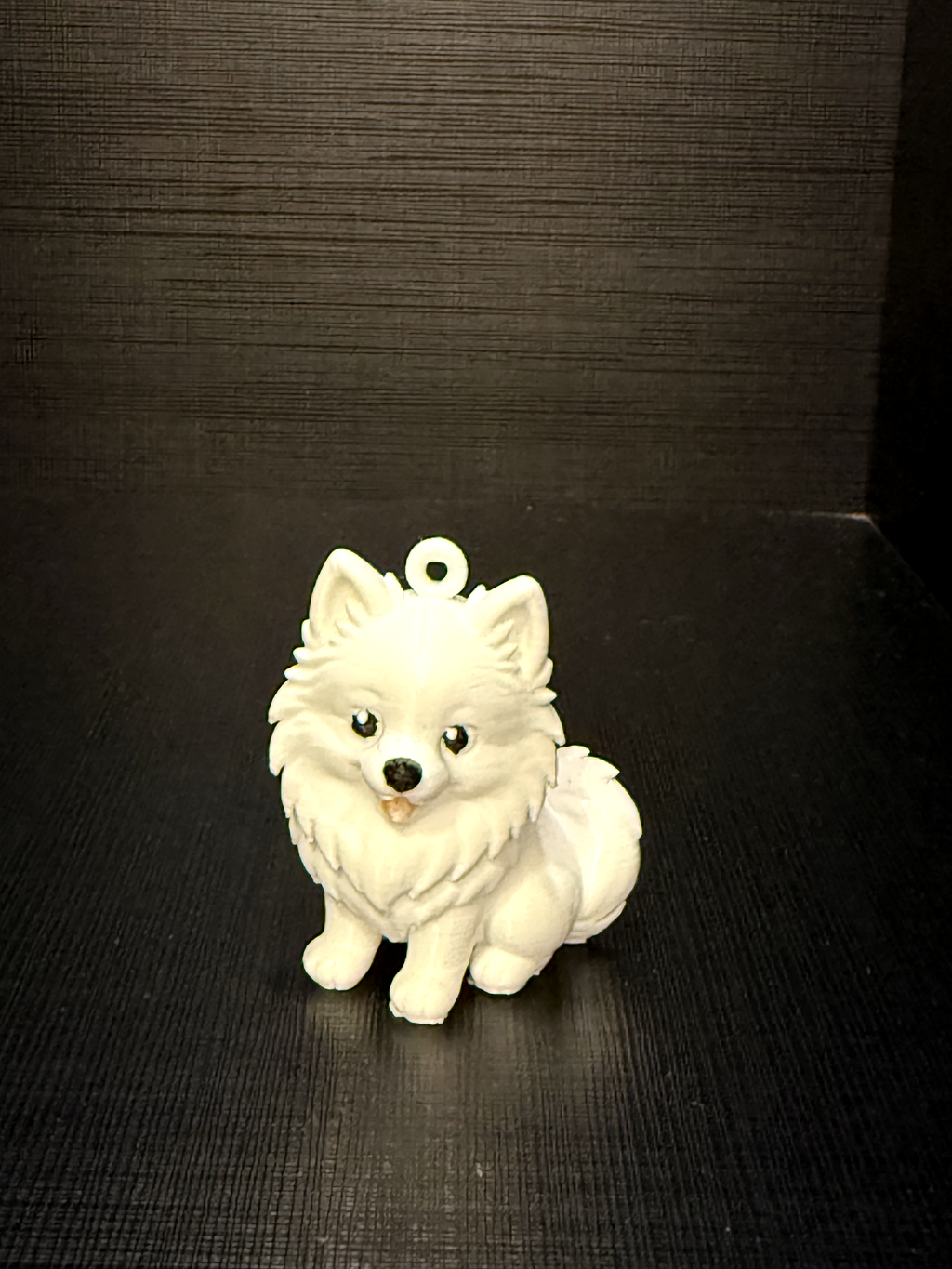 Chaveiro Miniatura Cachorro Spitz Branco