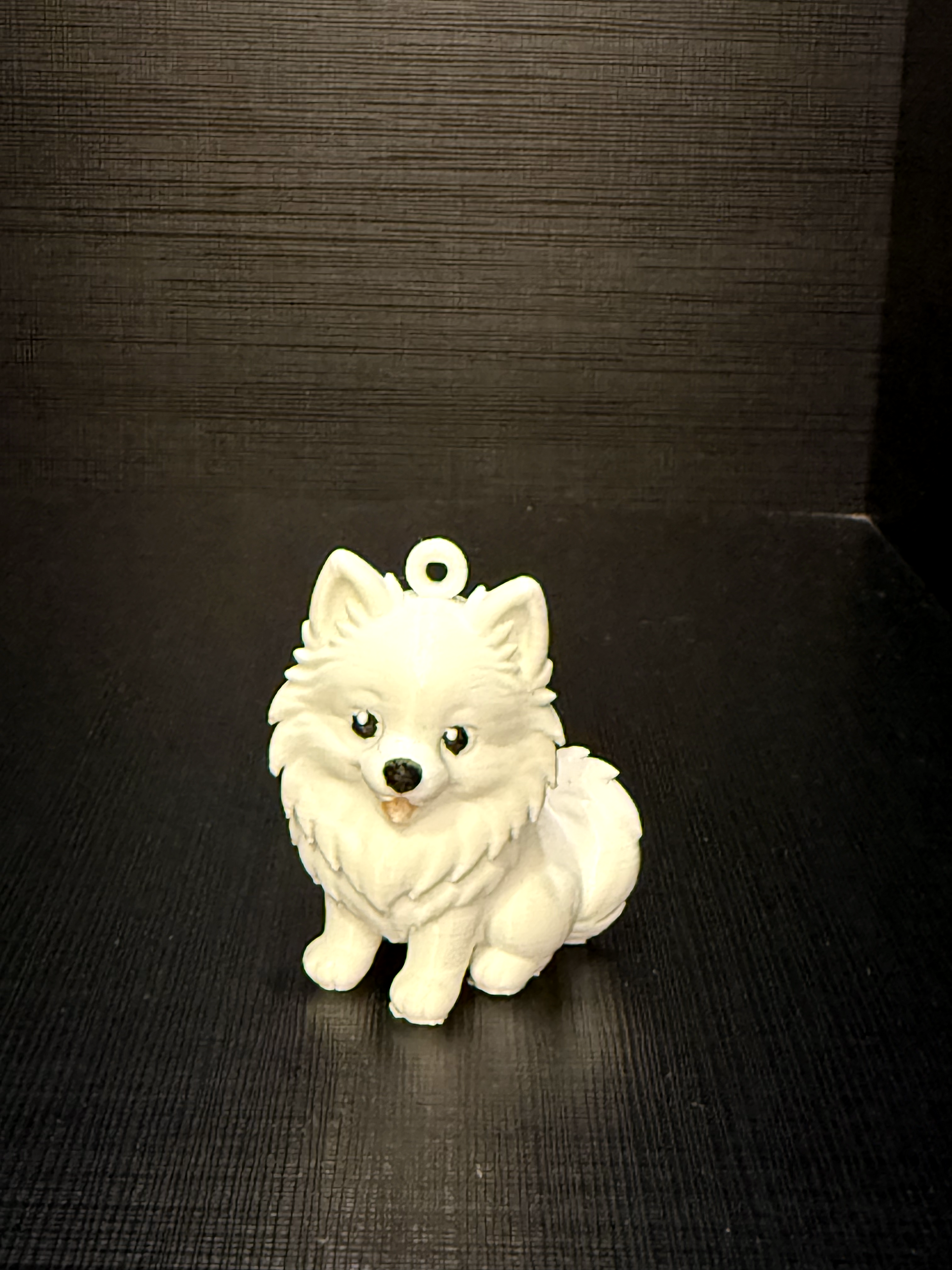 Chaveiro Miniatura Cachorro Spitz Branco