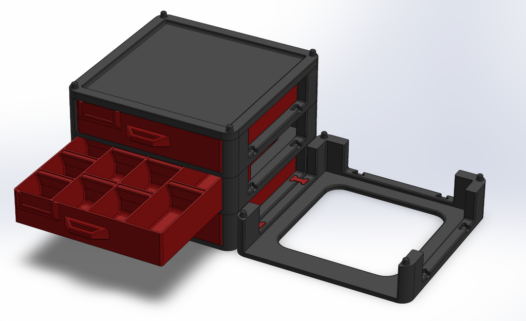 Stackable drawer/organizer for screws/tools/parts