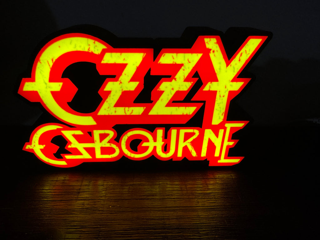Ozzy Osbourne - Yellow & Red Scratched Logo Light