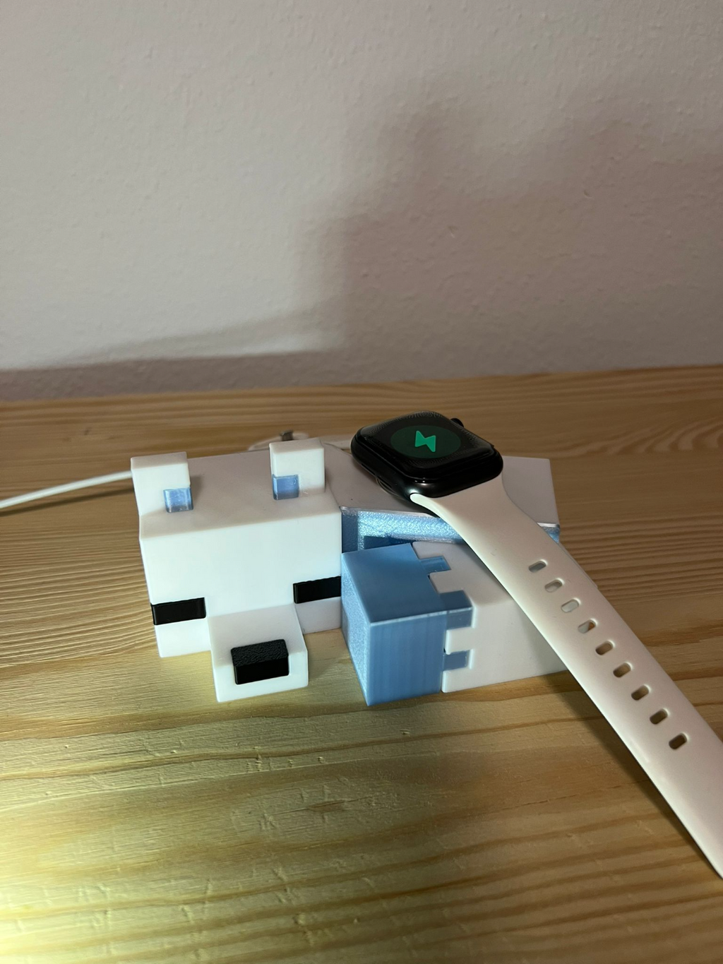 Sleeping Arctic Fox Apple Watch Stand - Minecraft