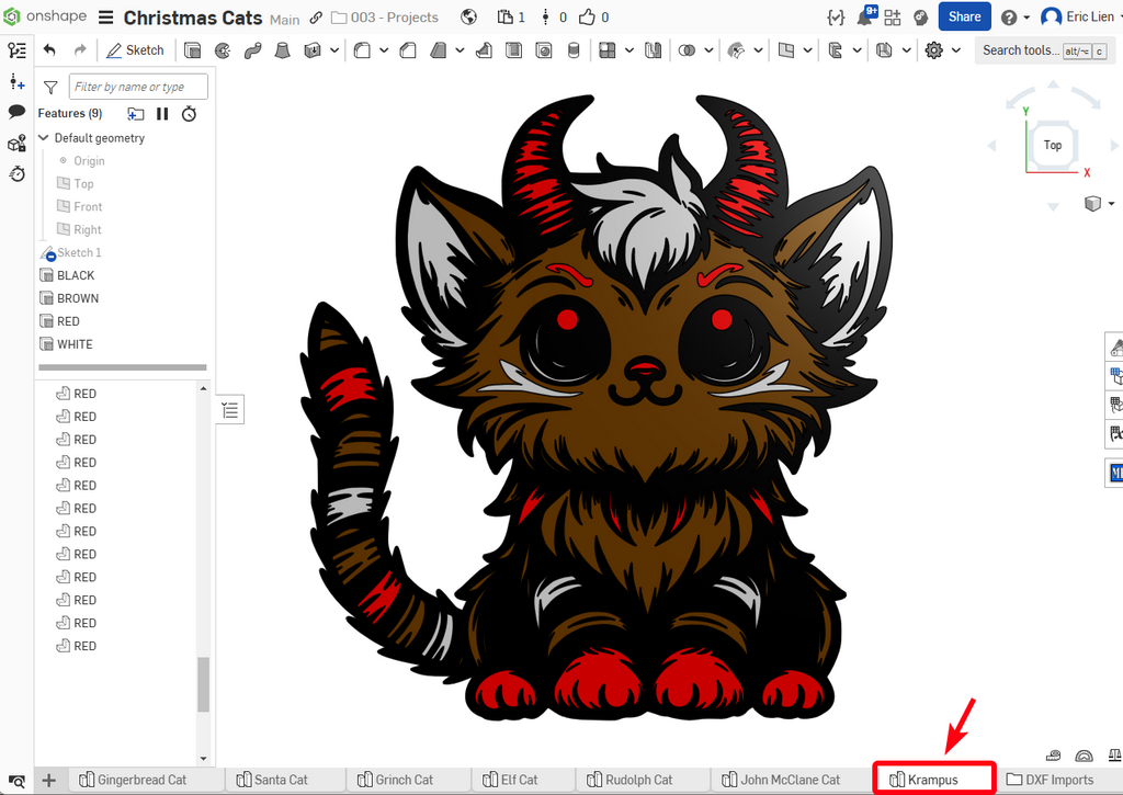 Krampus Cat Decoration