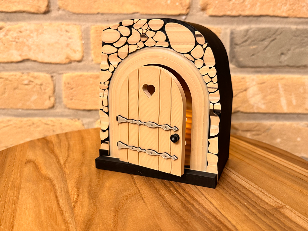 Fairy Door with Steps (optional LED-light)