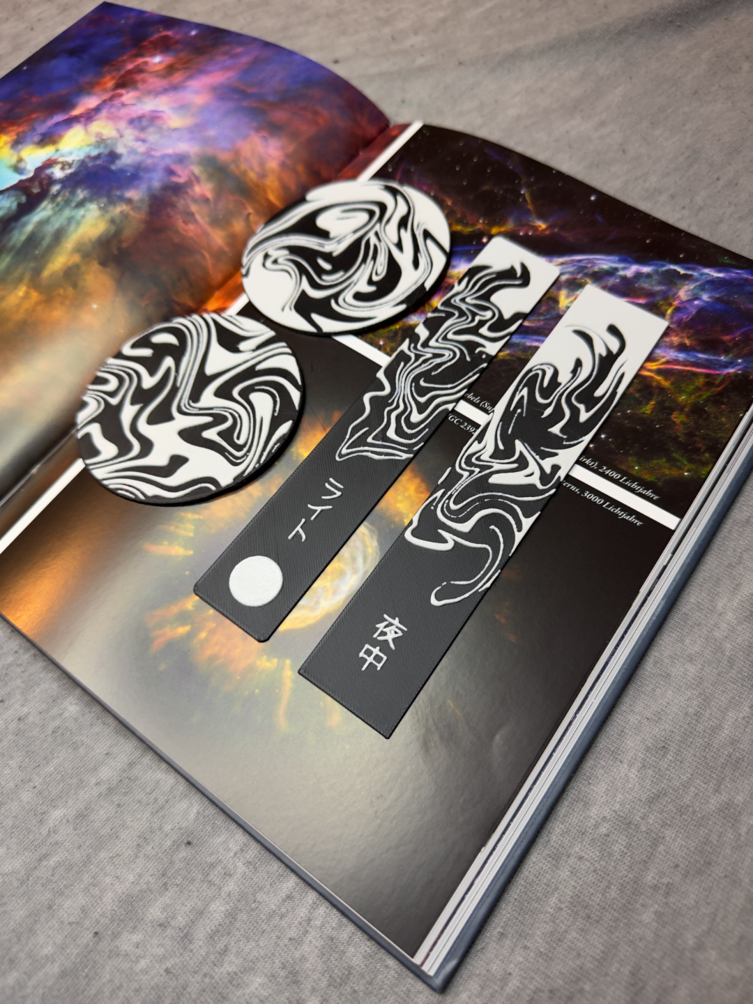Galactic Swirls - Bookmark and Coaster Hueforge