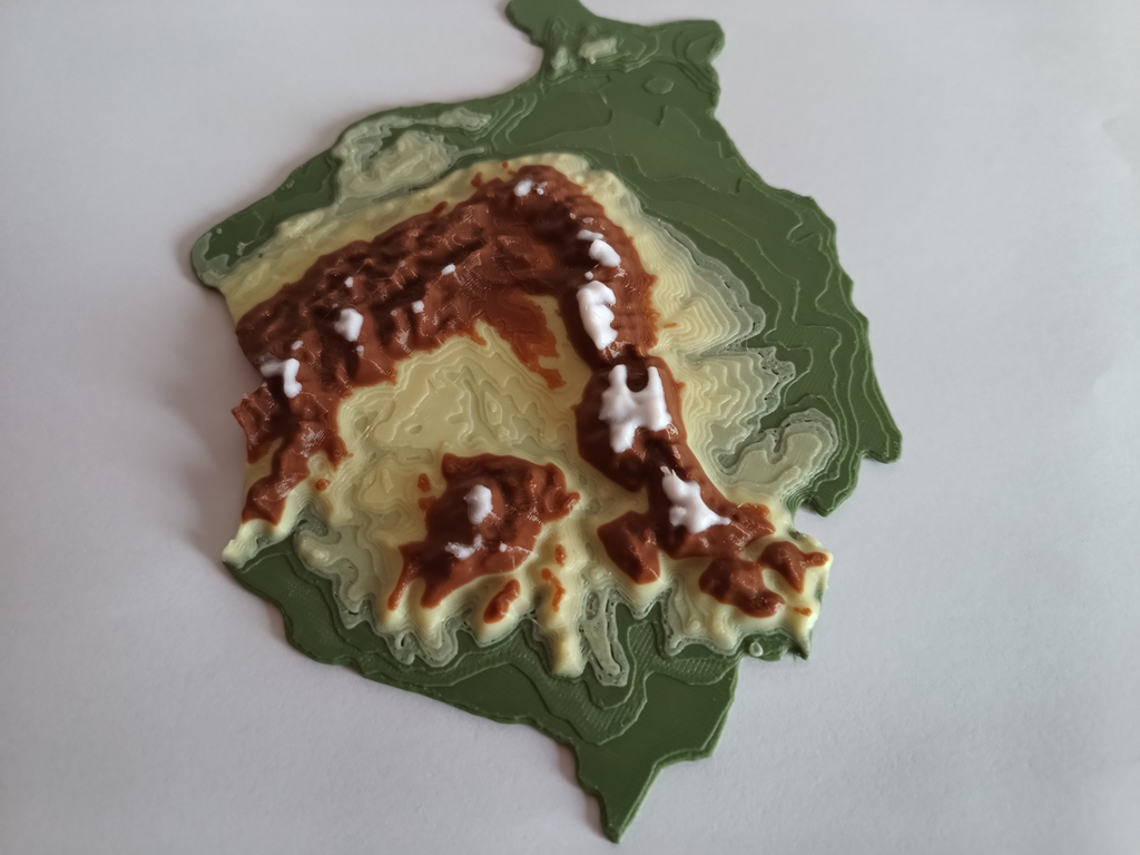Terrain Map - Colored - Romania - No AMS Nedded