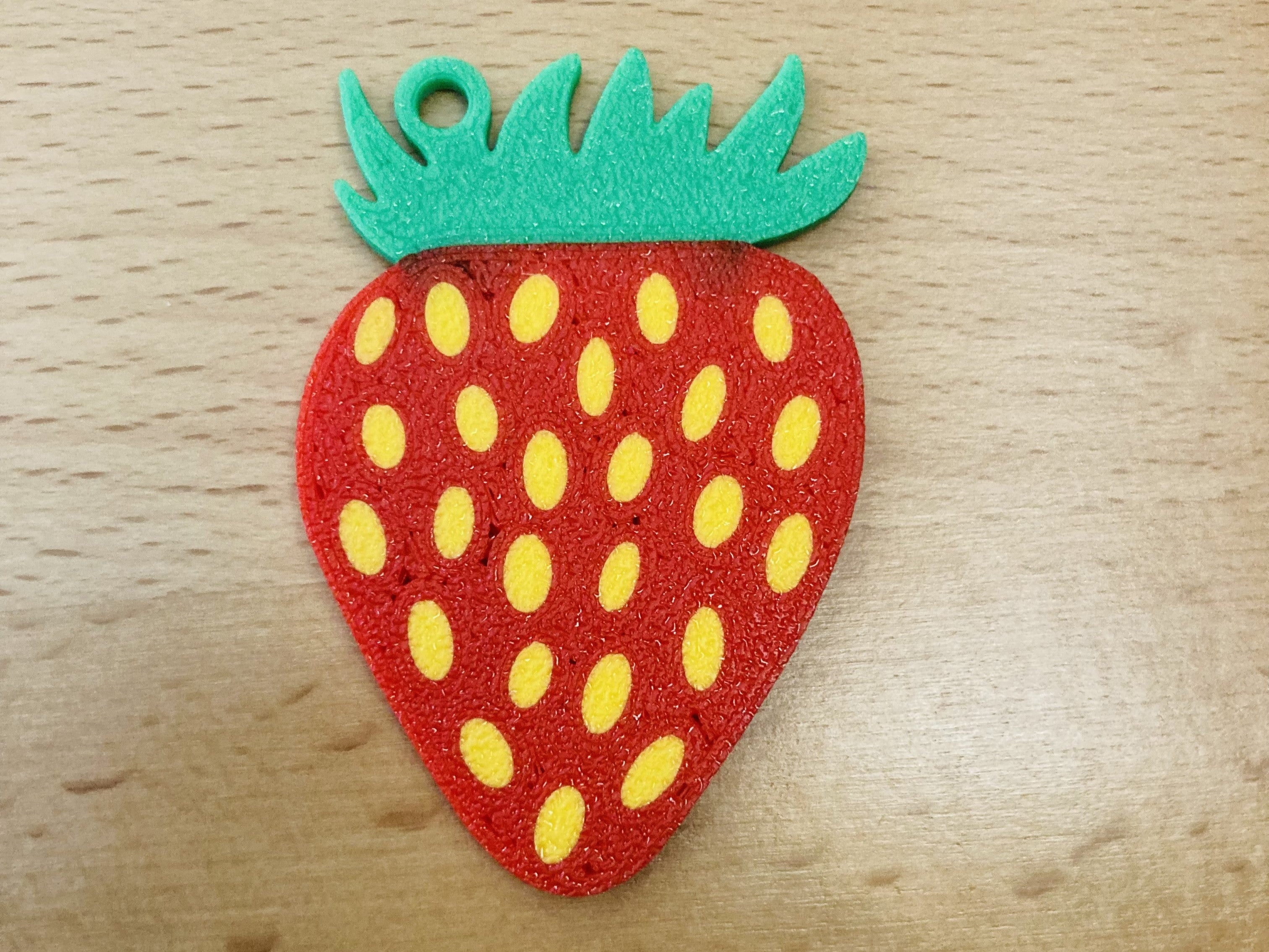 Strawberry Keychain - High and Low Detail Versions