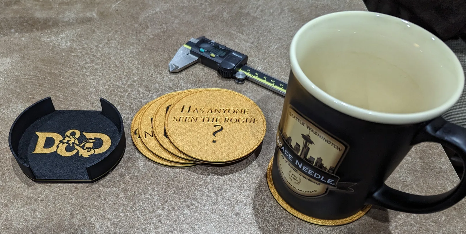 D&D Inspired Drink Coasters and Holder
