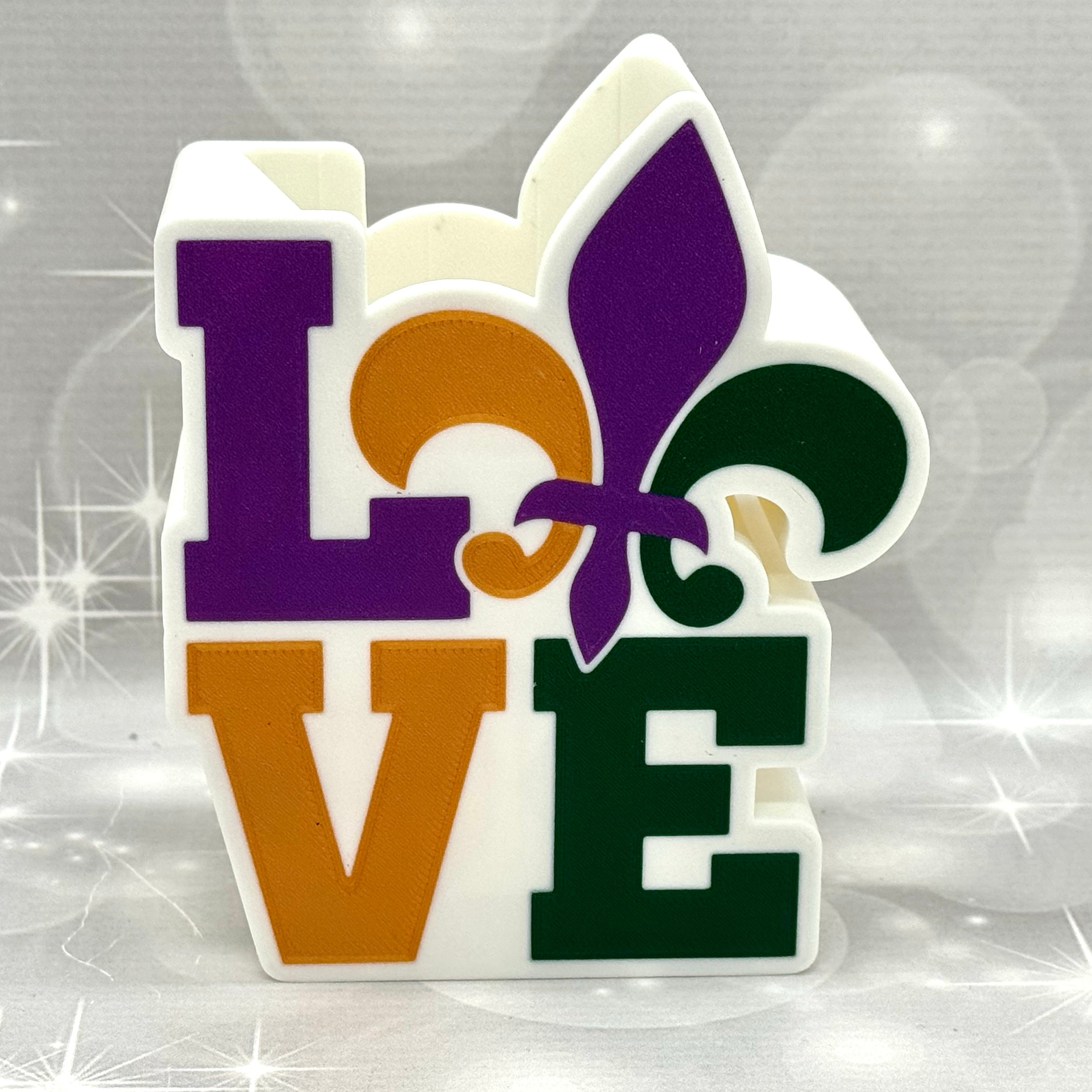 Mardi Gras LOVE BBW Soap Bottle Holder