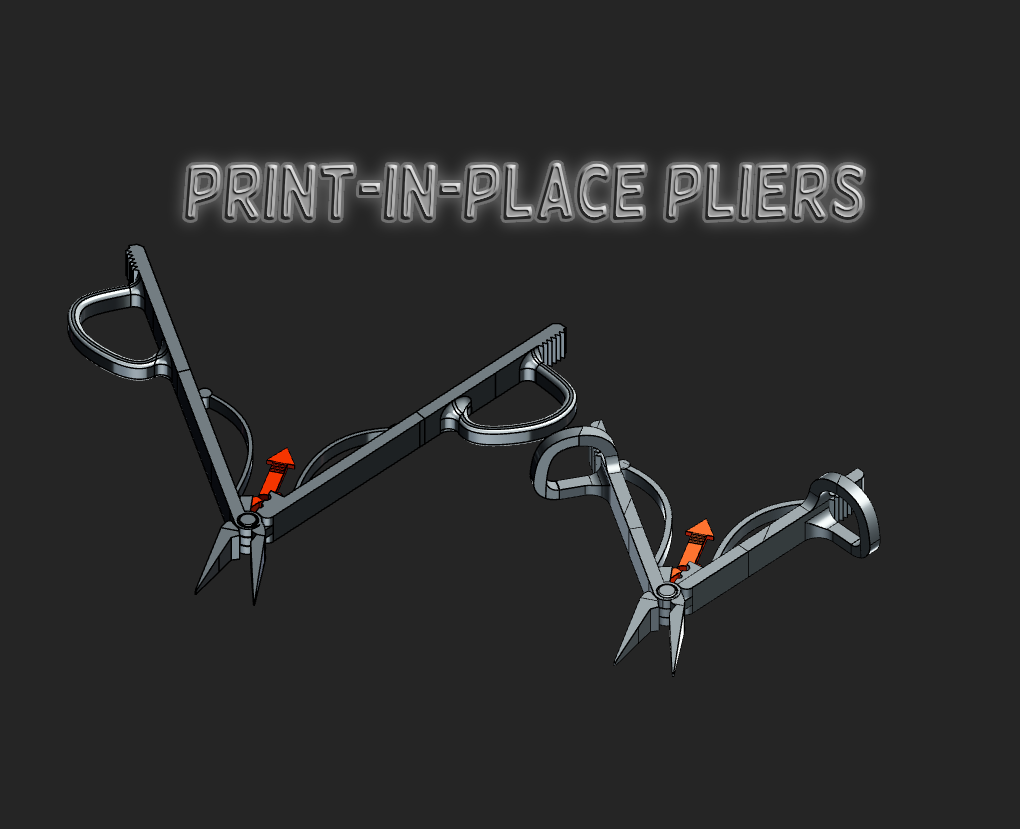 Tweezer 2.0: Print-in-place tweezer/Pliers set