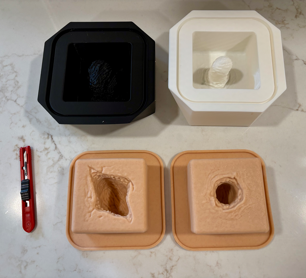 Silicone Wound Packing Trainer Mold - Bullet