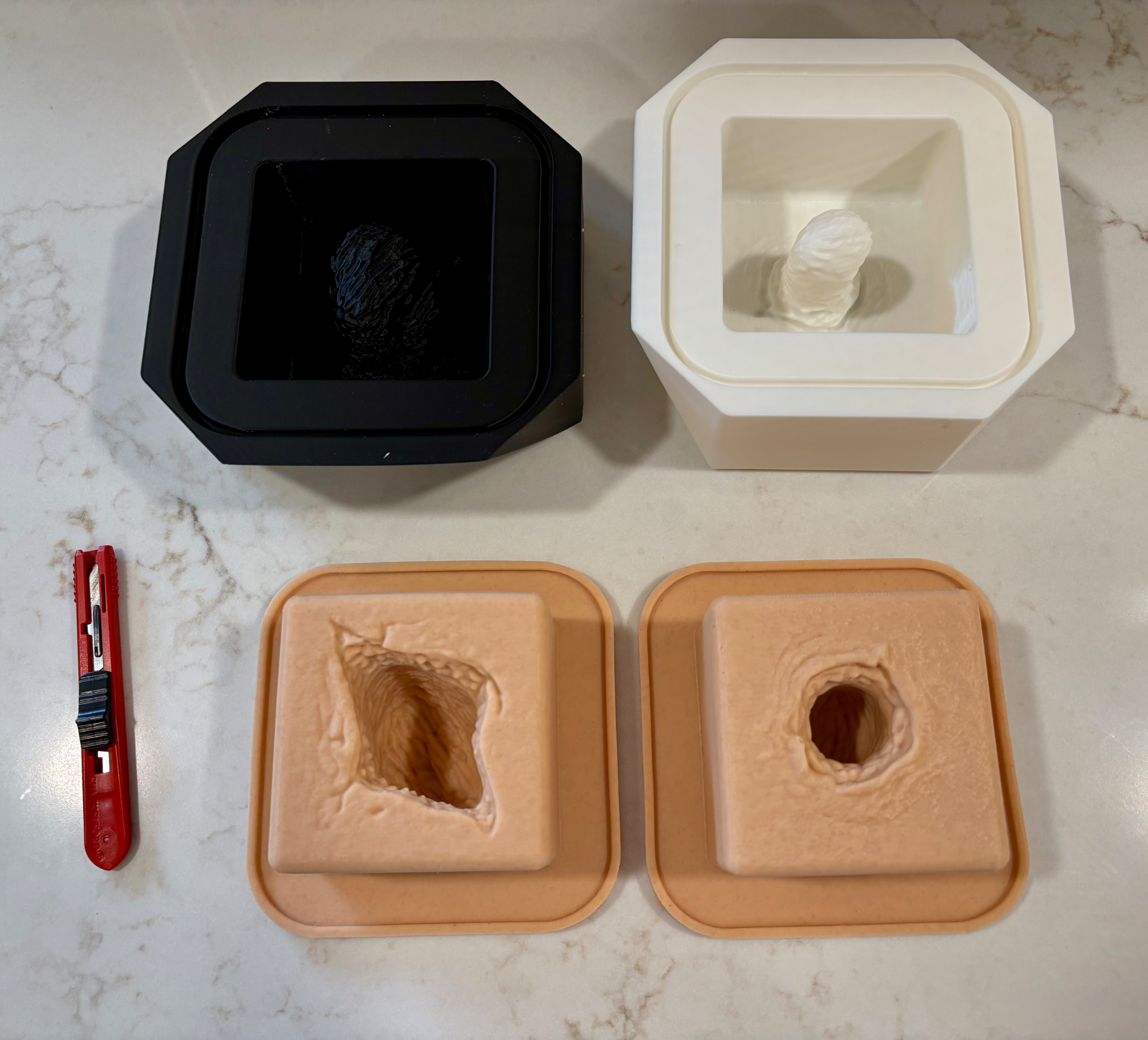 Silicone Wound Packing Trainer Mold - Bullet