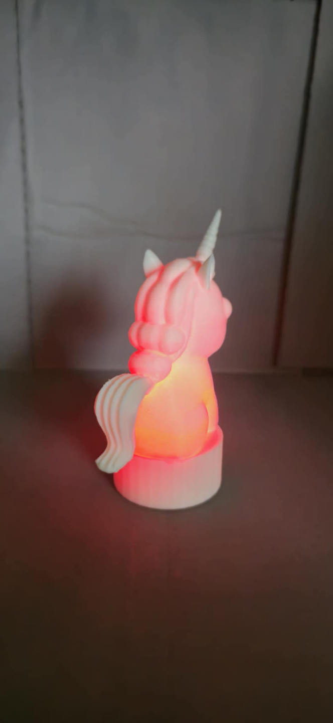 Unicorn Night Light (Single Color Print)