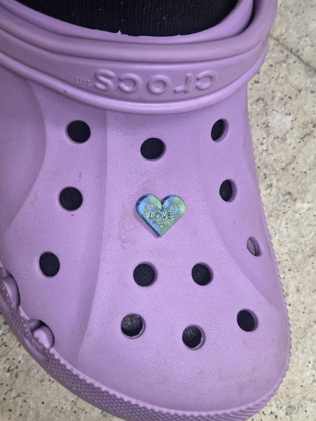Heart Croc Charm