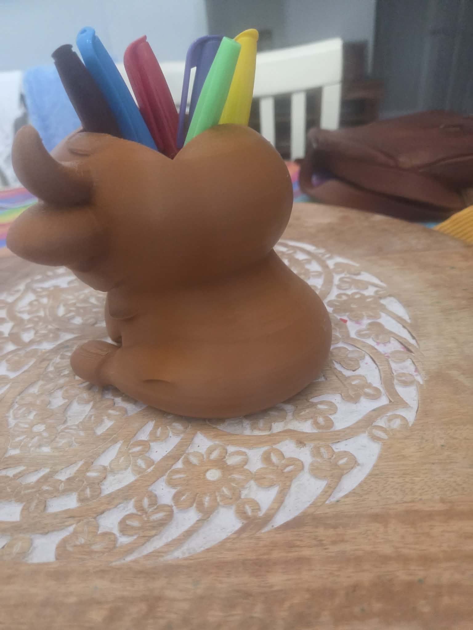 Highland Cow Desk Chaos Coordinator/soap dispenser