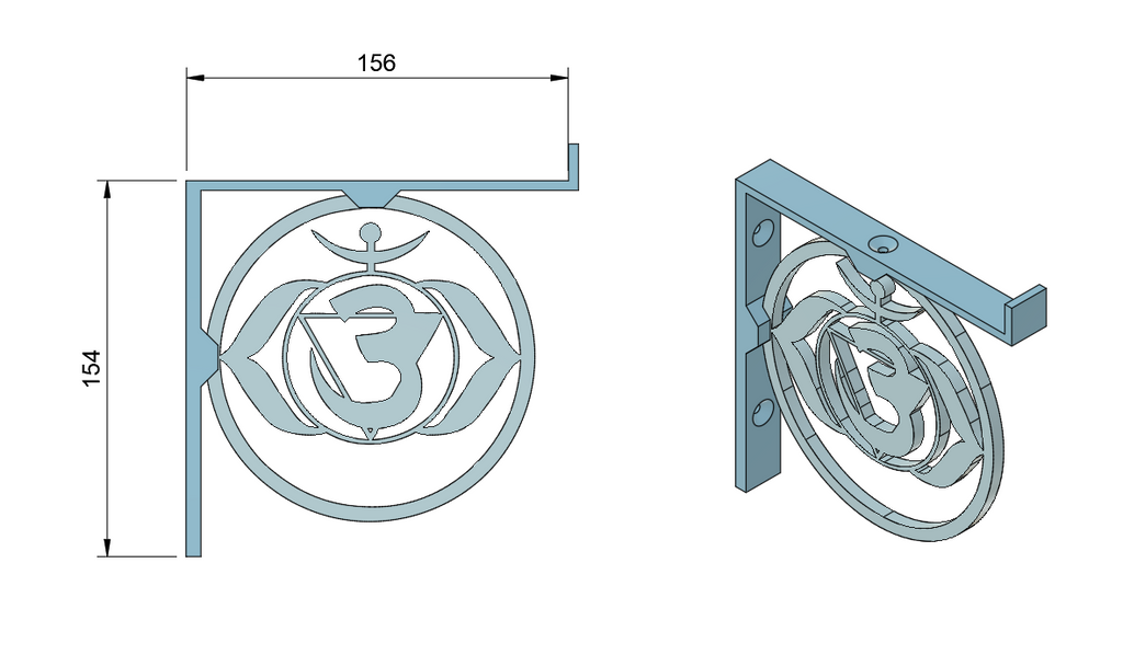 Shelf brackets - chakra / Staffe mensola - chakra