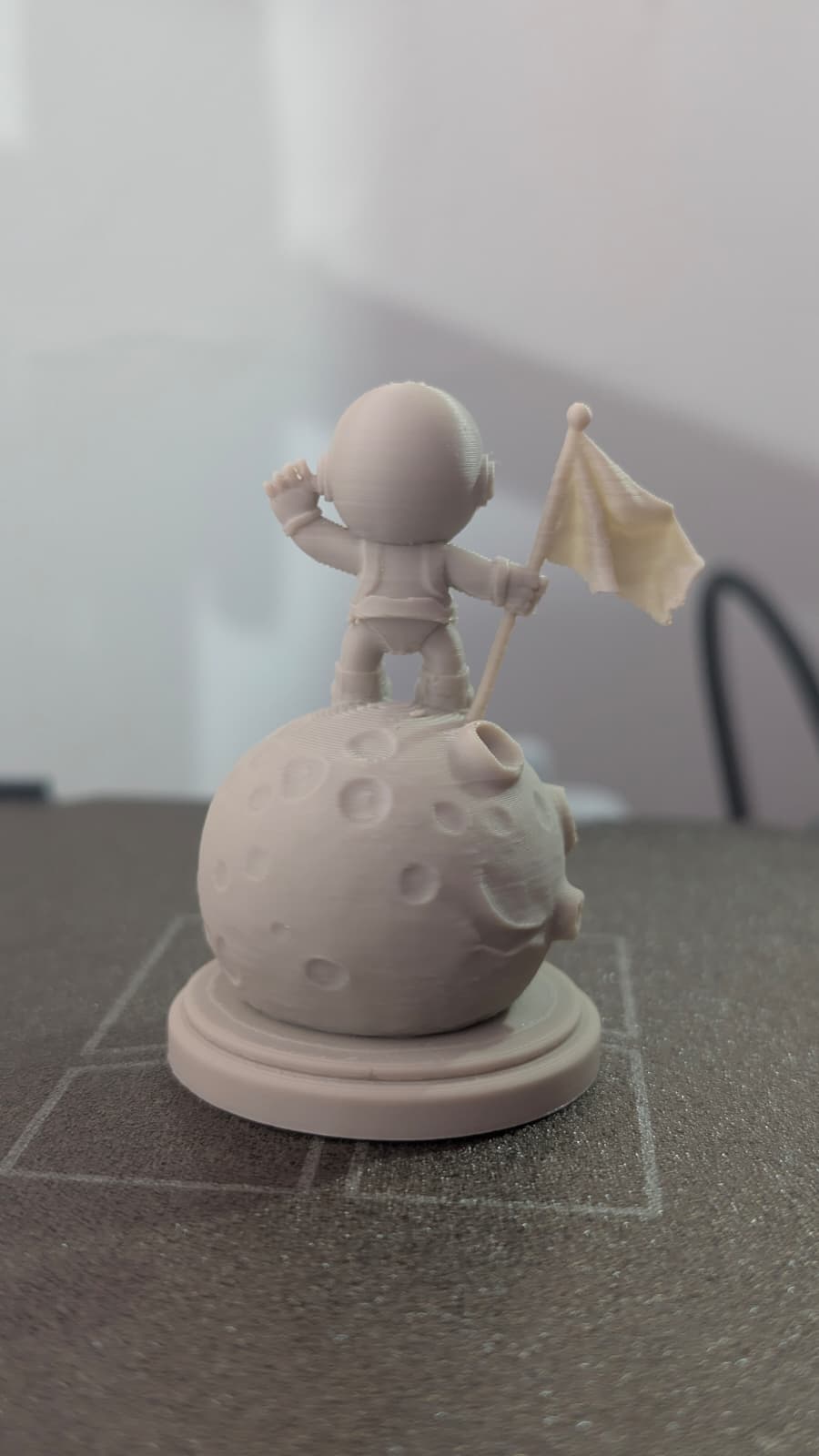Astronaut on Moon Base – Decorative 3D Model