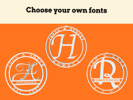 Make your own Circular Monogram Sign