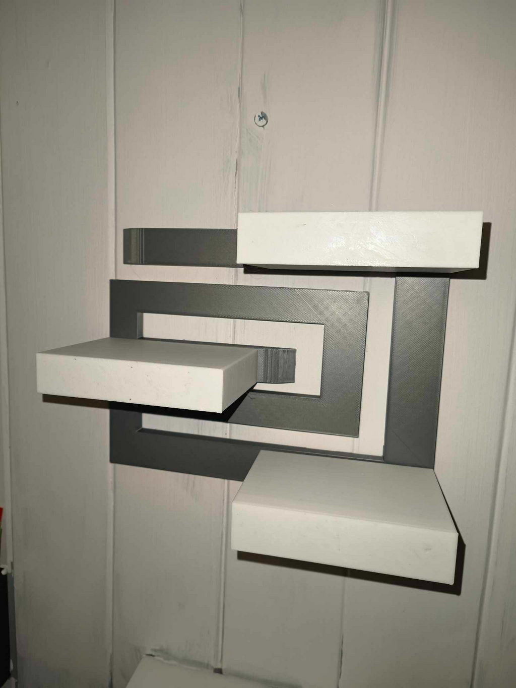MODERN 3 TIER HIDDEN SHELF - NO SUPPORTS - 4 PARTS